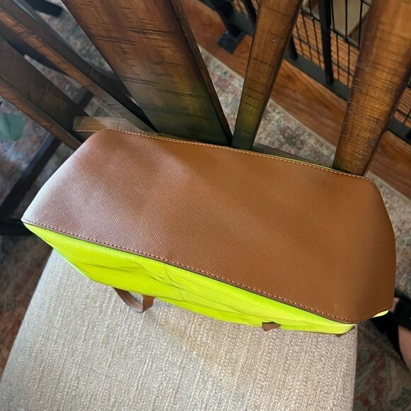 Michael Kors Lime Green and Brown Shoulder Bag - Picture 7 of 7